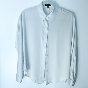 EXPRESS Ivory Button down XS